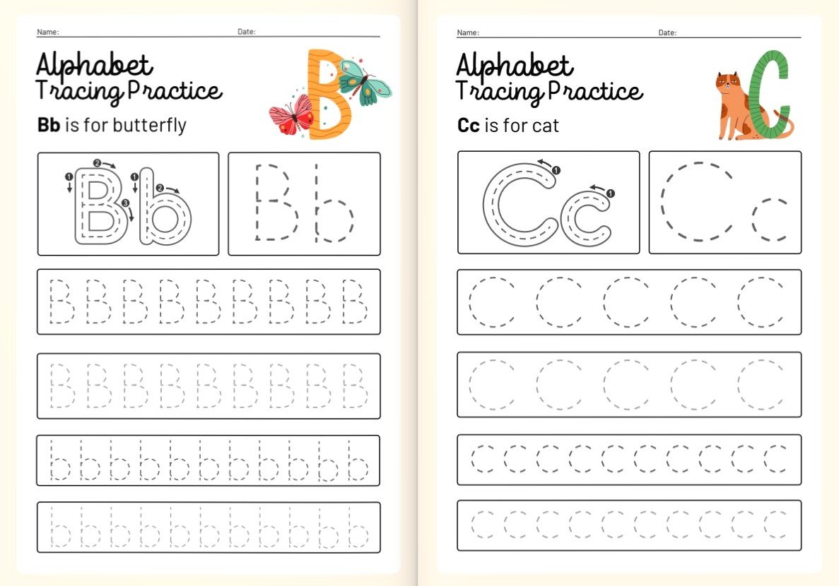 A to Z Alphabet Tracing Book